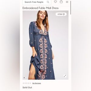 Free People Embroidered Fable Dress
